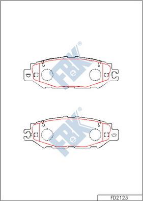 FBK FD2123 - Kit pastiglie freno, Freno a disco autozon.pro