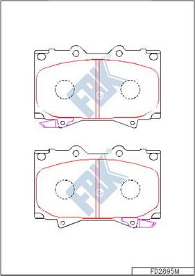 FBK FD2895M - Kit pastiglie freno, Freno a disco autozon.pro