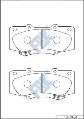 FBK FD2893M - Kit pastiglie freno, Freno a disco autozon.pro