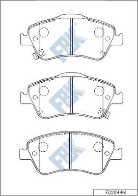 FBK FD2844M - Kit pastiglie freno, Freno a disco autozon.pro