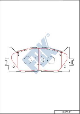 FBK FD2841 - Kit pastiglie freno, Freno a disco autozon.pro