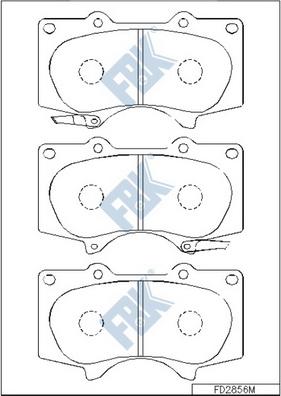 FBK FD2856M - Kit pastiglie freno, Freno a disco autozon.pro