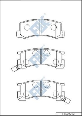 FBK FD2853M - Kit pastiglie freno, Freno a disco autozon.pro