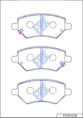 FBK FD28002M - Kit pastiglie freno, Freno a disco autozon.pro