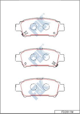 FBK FD2811M - Kit pastiglie freno, Freno a disco autozon.pro
