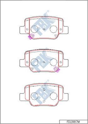 FBK FD2887M - Kit pastiglie freno, Freno a disco autozon.pro