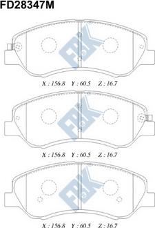 FBK FD28347M - Kit pastiglie freno, Freno a disco autozon.pro