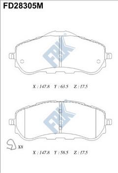 FBK FD28305M - Kit pastiglie freno, Freno a disco autozon.pro