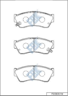 FBK FD28301M - Kit pastiglie freno, Freno a disco autozon.pro