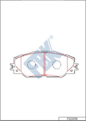 FBK FD2838 - Kit pastiglie freno, Freno a disco autozon.pro