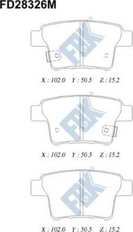 FBK FD28326M - Kit pastiglie freno, Freno a disco autozon.pro
