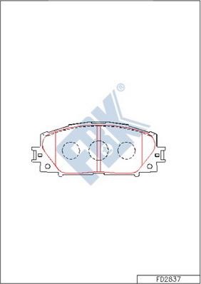 FBK FD2837 - Kit pastiglie freno, Freno a disco autozon.pro