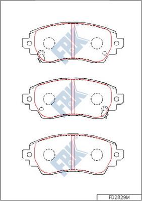 FBK FD2829M - Kit pastiglie freno, Freno a disco autozon.pro