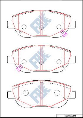 FBK FD2878M - Kit pastiglie freno, Freno a disco autozon.pro