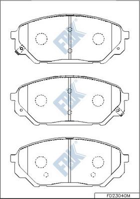 FBK FD23040M - Kit pastiglie freno, Freno a disco autozon.pro