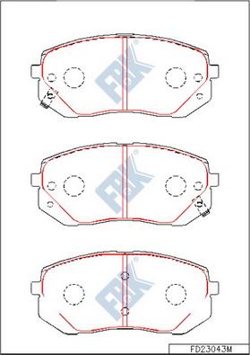 FBK FD23043M - Kit pastiglie freno, Freno a disco autozon.pro