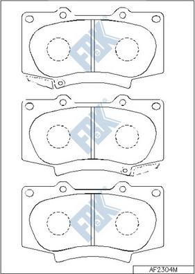 FBK FD2304M - Kit pastiglie freno, Freno a disco autozon.pro