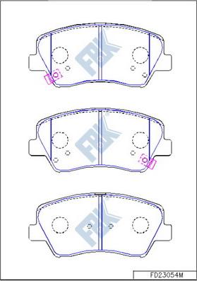 FBK FD23054M - Kit pastiglie freno, Freno a disco autozon.pro