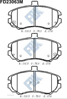 FBK FD23063M - Kit pastiglie freno, Freno a disco autozon.pro