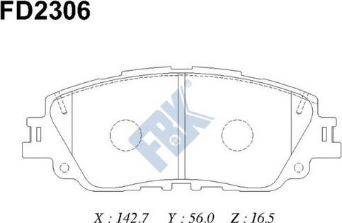 FBK FD2306 - Kit pastiglie freno, Freno a disco autozon.pro