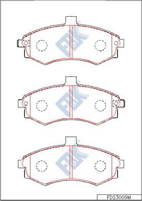 FBK FD23009M - Kit pastiglie freno, Freno a disco autozon.pro