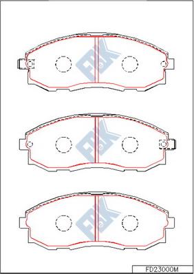 FBK FD23000M - Kit pastiglie freno, Freno a disco autozon.pro