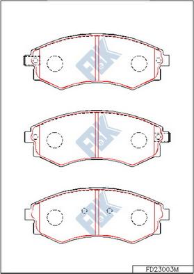 FBK FD23003M - Kit pastiglie freno, Freno a disco autozon.pro