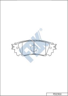 FBK FD2300 - Kit pastiglie freno, Freno a disco autozon.pro