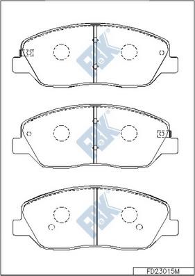 FBK FD23015M - Kit pastiglie freno, Freno a disco autozon.pro