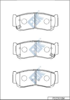 FBK FD23018M - Kit pastiglie freno, Freno a disco autozon.pro