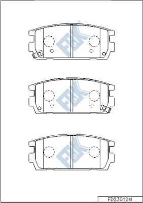 FBK FD23012M - Kit pastiglie freno, Freno a disco autozon.pro