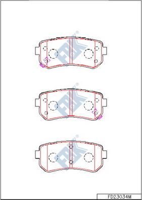 FBK FD23034M - Kit pastiglie freno, Freno a disco autozon.pro