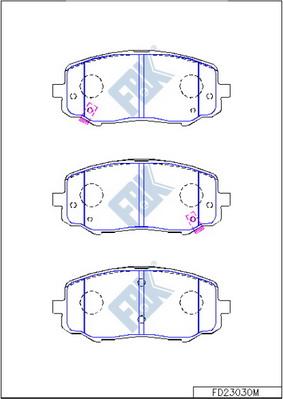 FBK FD23030M - Kit pastiglie freno, Freno a disco autozon.pro