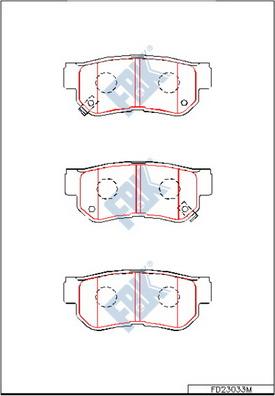 FBK FD23033M - Kit pastiglie freno, Freno a disco autozon.pro