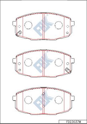 FBK FD23037M - Kit pastiglie freno, Freno a disco autozon.pro