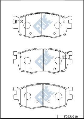 FBK FD23021M - Kit pastiglie freno, Freno a disco autozon.pro