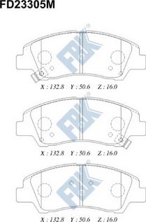 FBK FD23305M - Kit pastiglie freno, Freno a disco autozon.pro