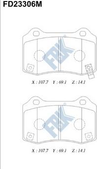 FBK FD23306M - Kit pastiglie freno, Freno a disco autozon.pro