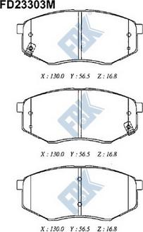 FBK FD23303M - Kit pastiglie freno, Freno a disco autozon.pro