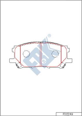 FBK FD2249 - Kit pastiglie freno, Freno a disco autozon.pro