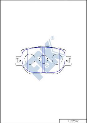 FBK FD2242 - Kit pastiglie freno, Freno a disco autozon.pro