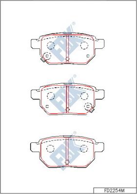 FBK FD2254M - Kit pastiglie freno, Freno a disco autozon.pro