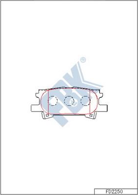 FBK FD2250 - Kit pastiglie freno, Freno a disco autozon.pro