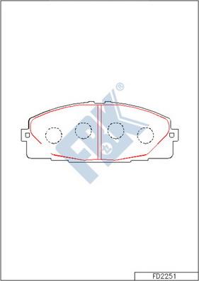 FBK FD2251 - Kit pastiglie freno, Freno a disco autozon.pro