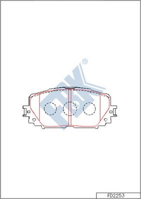 FBK FD2253 - Kit pastiglie freno, Freno a disco autozon.pro