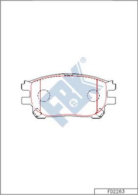 FBK FD2263 - Kit pastiglie freno, Freno a disco autozon.pro