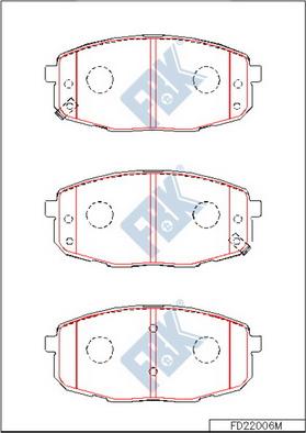 FBK FD22006M - Kit pastiglie freno, Freno a disco autozon.pro