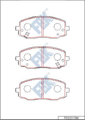 FBK FD22015M - Kit pastiglie freno, Freno a disco autozon.pro