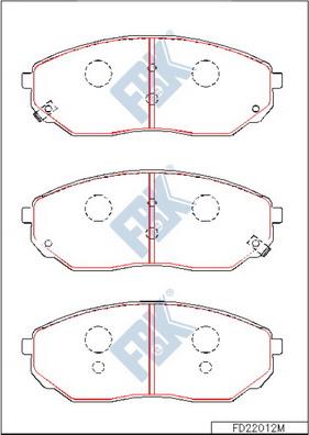 FBK FD22012M - Kit pastiglie freno, Freno a disco autozon.pro