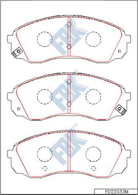 FBK FD22033M - Kit pastiglie freno, Freno a disco autozon.pro